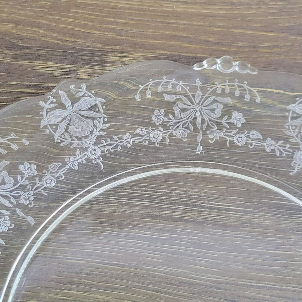 Mismatched Vintage 2-Tiered Glass Dessert Stand Fenton Silver Crest & Heisey - Picture 5 of 16
